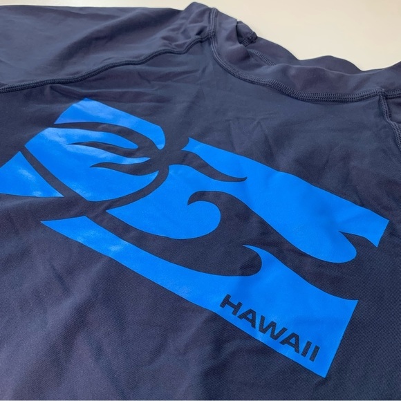 Honolua Surf Co Navy Blue Short Sleeve Rash Guard Swim Top Size Large Womens - Picture 3 of 5